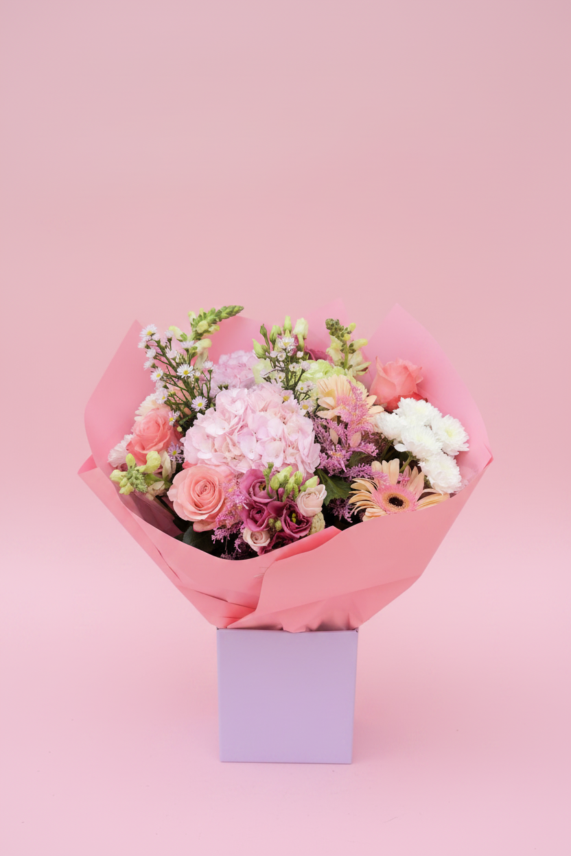 Pink Bouquet Centred and Zoomed