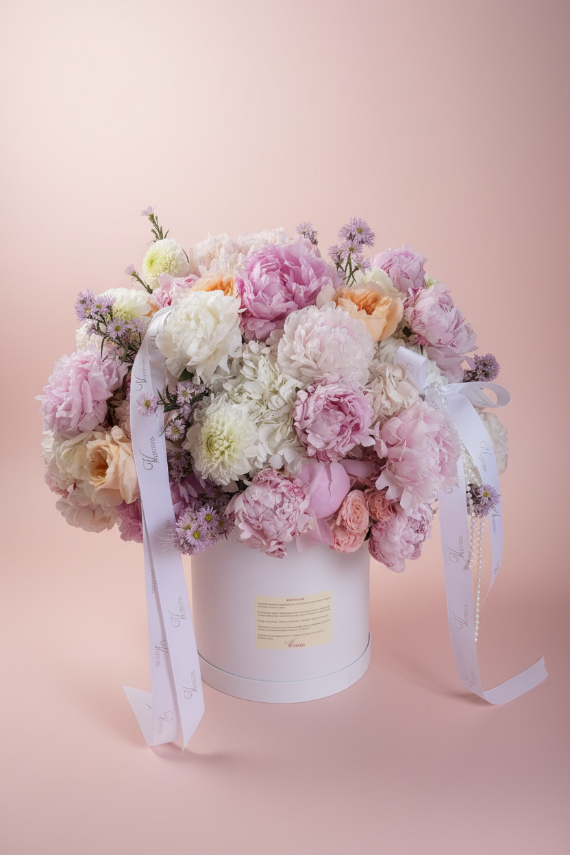 Peony Box — Fresh Start, Ribbon Preserved