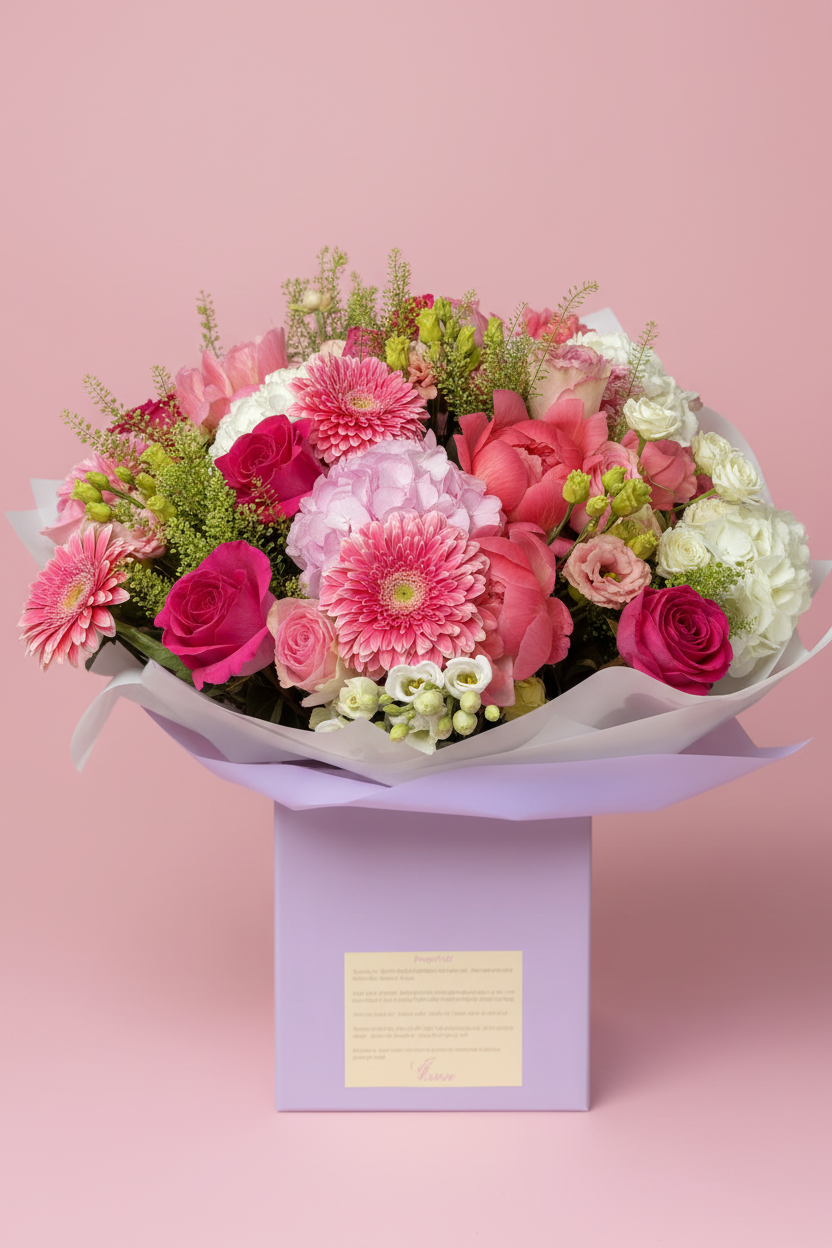 Bouquet in Lavender Box